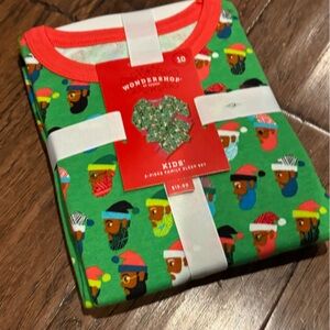 Wondershop Kids Pajama Set - Green with Colorful Bears